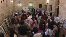 Filistinli genç ressamların eserleri Kudüs Türk Kültür Merkezi'nde sergilendi