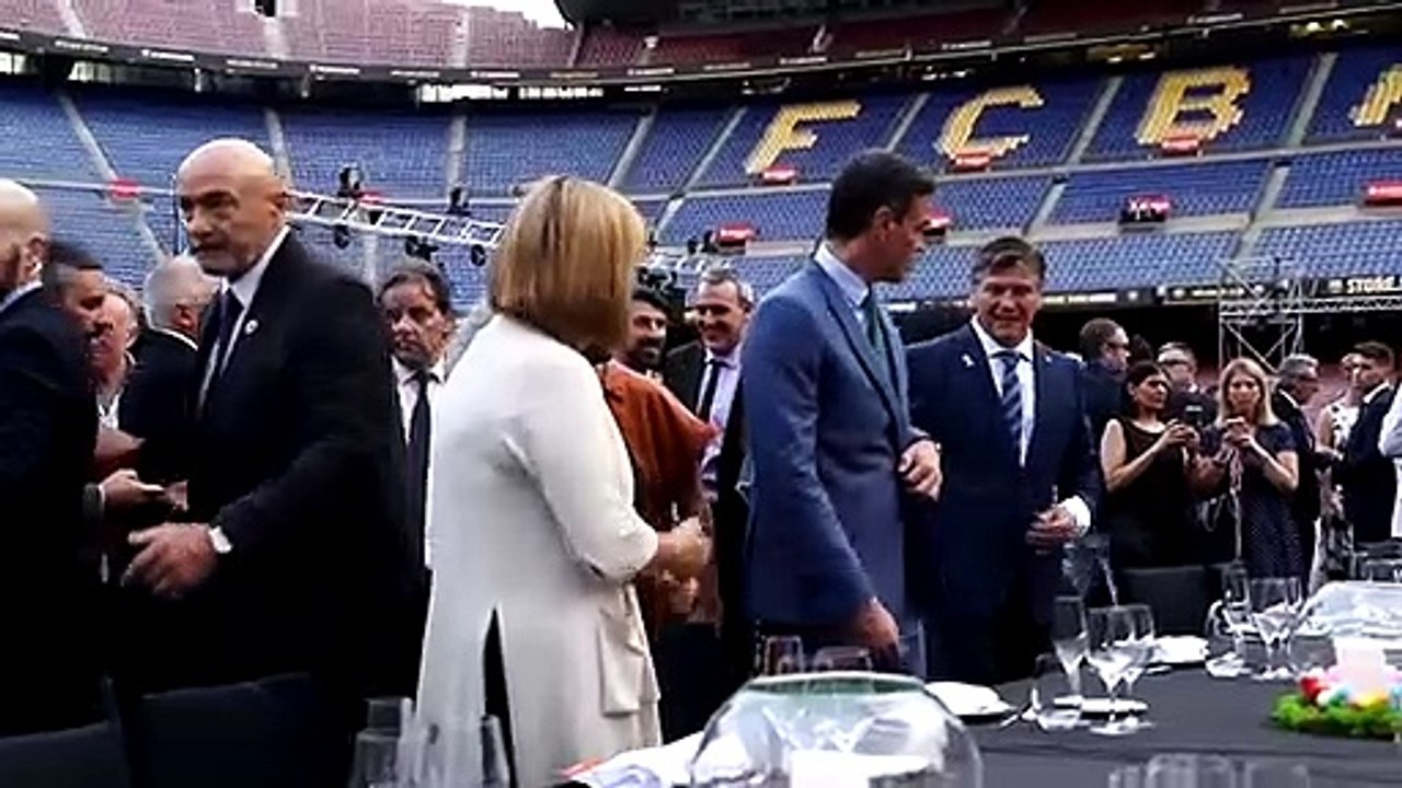 Núria Marín, Pere Aragonès, Pedro Sánchez y Ant...