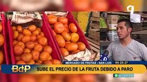 Sube el precio de la fruta por paro de transportistas