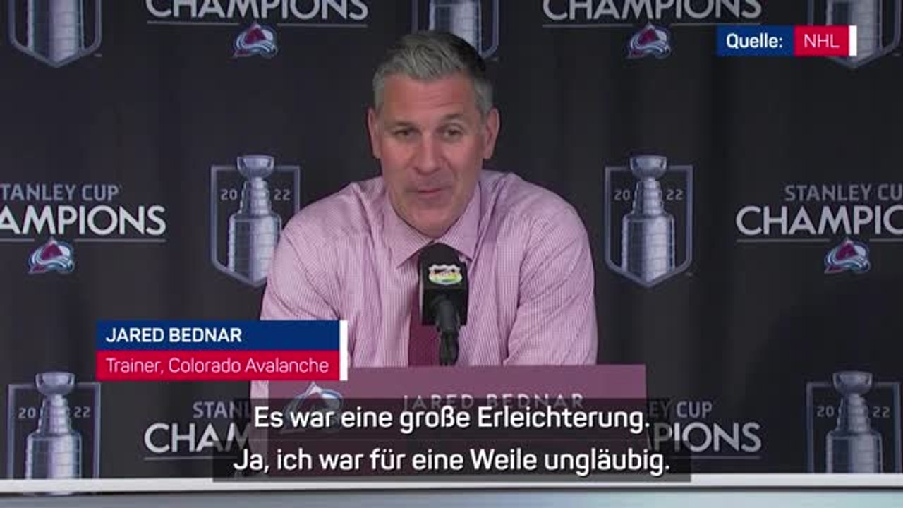 Bednar zu stanley-cup: "eine große erleichterung"