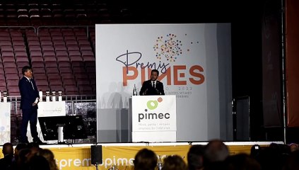 Pere Aragonès, en los Premios Pymes de Pimec