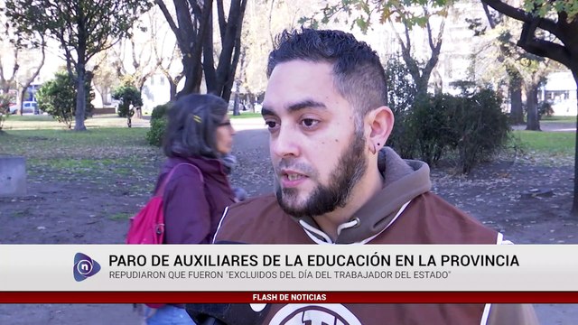 Auxiliares provinciales realizaron un paro