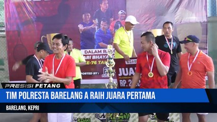 Download Video: Polresta Barelang Raih Juara Pertama Piala Kejuaraan Tenis Kapolda Kepri Cup Dalam Rangka Hari Bhayangkara Ke-76 Tahun 2022