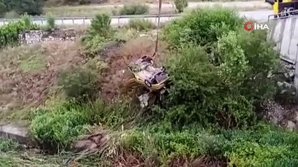 Otomobil dereye uçtu: 1 ölü, 1 yaralı