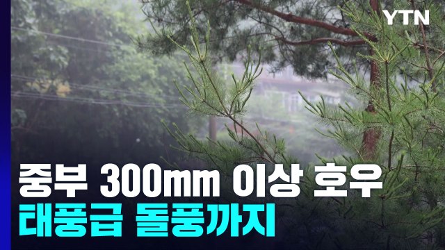 [날씨] 중부 300mm 이상 게릴라 호우...태풍급 돌풍까지 / YTN