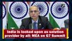 India is looked upon as solution provider by all: MEA on G7 Summit