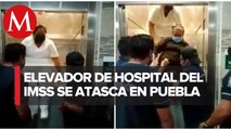 Se atasca del Hospital General de zona número 20 del IMSS hospital de Puebla