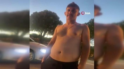 Trafikteki aileye dehşeti yaşattı