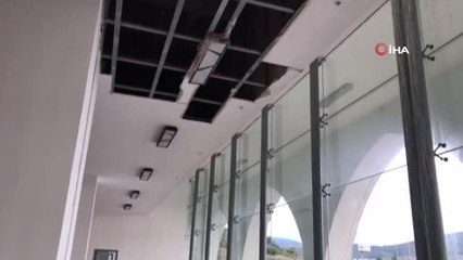 Bilecik'te yeni otogarın tavanı yine aktı