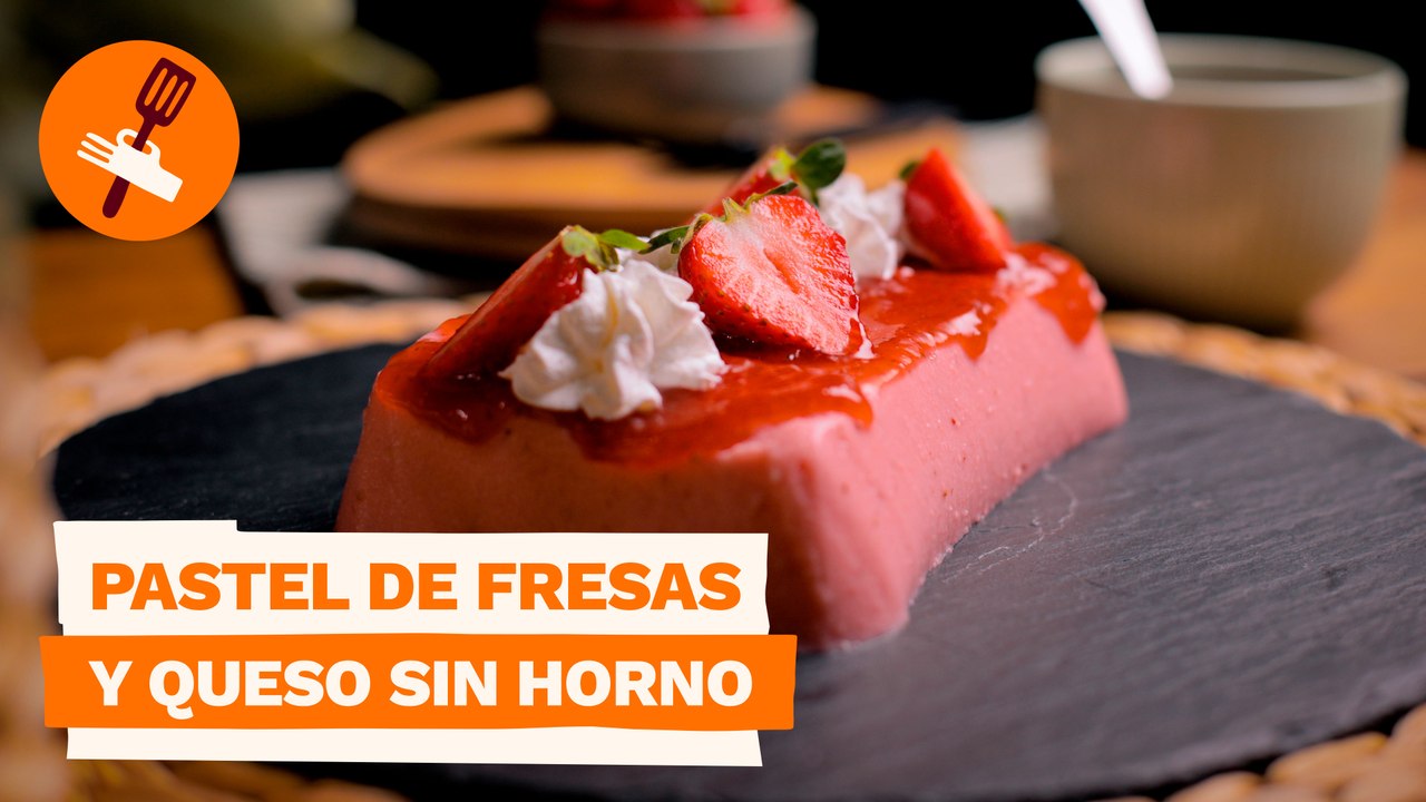 Pastel de fresas y queso