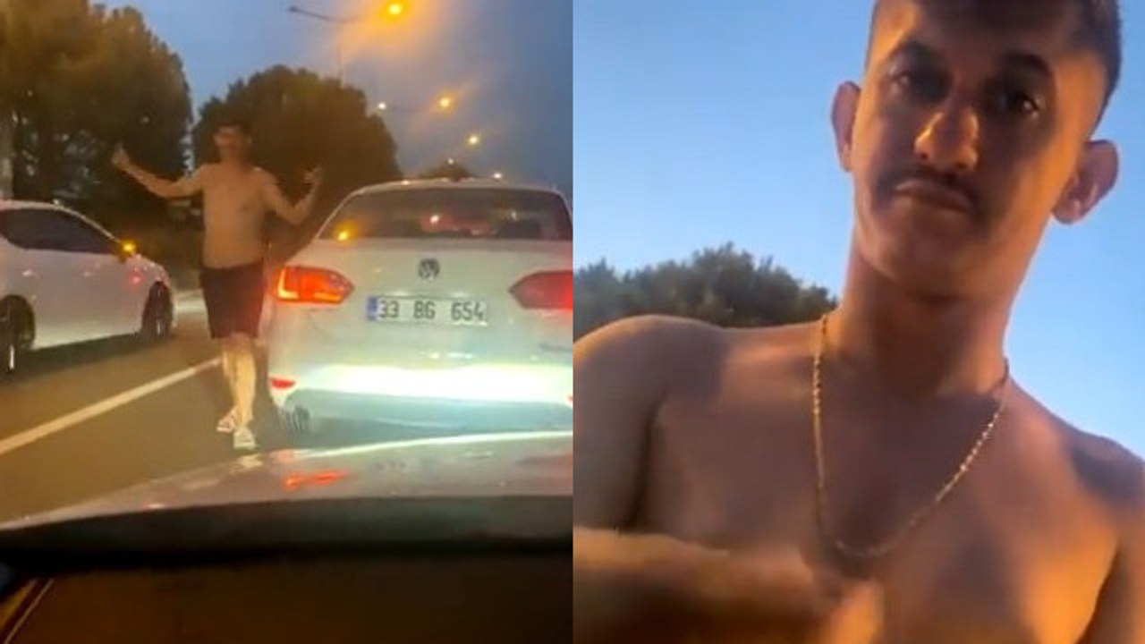 Mersin’de trafikteki aileye dehşeti yaşatan maganda tutuklandı