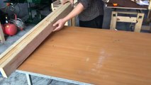 DIY Convertible Picnic Table that folds into bench seats