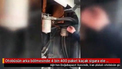 Otobüsün arka bölmesinde 4 bin 400 paket kaçak sigara ele geçirildi