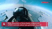 Pençe-Kilit ve Pençe-Kaplan'da 4 PKK'lı etkisiz hale getirildi