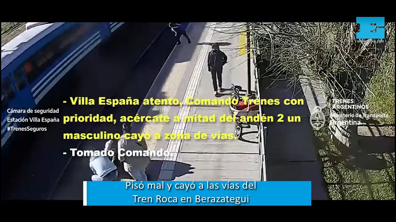 Pisó mal y cayó a las vías del Tren Roca en Berazategui