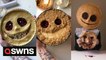 Pastry chef goes viral after creating haunting-looking pies with scary faces