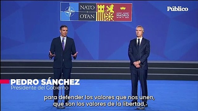 Sánchez defiende el respeto a los derechos humanos y la unidad de la OTAN en la cumbre de Madrid