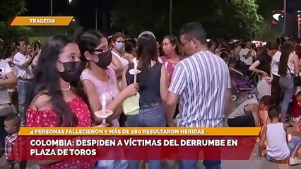 Colombia: despiden a víctimas del derrumbe en plaza de toros