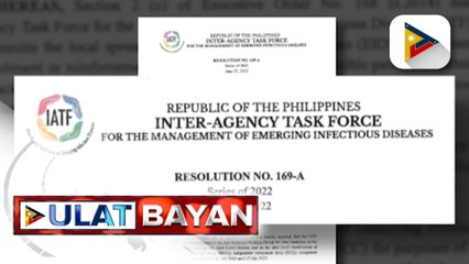 Basehan sa alert level system, binago ng IATF
