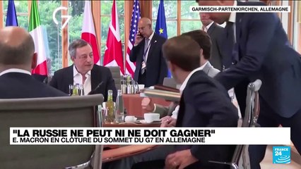 "La Russie ne peut ni ne doit gagner" : Emmanuel Macron en clôture du sommet du G7