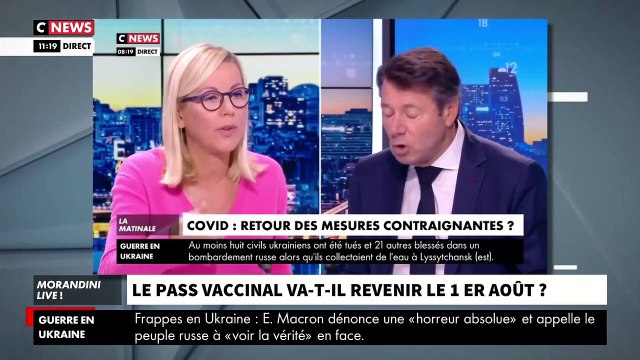 Coronavirus - Après avoir annoncé hier qu'il avait des informations sur un retour du pass vaccinal le 1er août , Christian Estrosi fait marche arrière ce matin sur Cnews