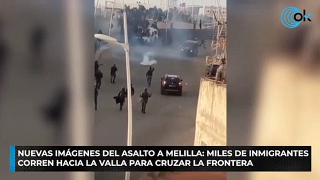 Nuevas imágenes del asalto a Melilla: miles de inmigrantes corren hacia la valla para cruzar la frontera