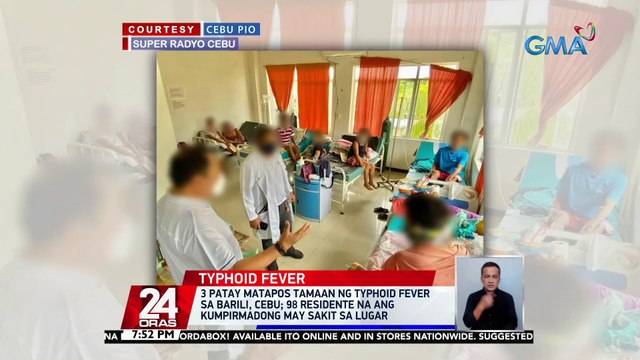 3 patay matapos tamaan ng typhoid fever sa Barili, Cebu; 98 residente na ang kumpirmadong may sakit sa lugar | 24 Oras