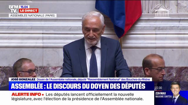 Le discours du doyen des députés José Gonzalez à l'Assemblée nationale