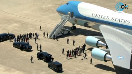 El Rey Felipe VI recibe a Joe Biden a los pies del Air Force One