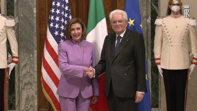 Mattarella incontra Speaker Camera Usa Nancy Pelosi