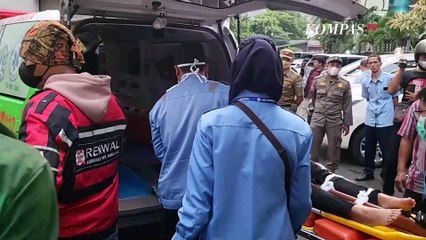 Video Amatir Tandon Air Proyek LRT Jebol di Rasuna Said Jaksel