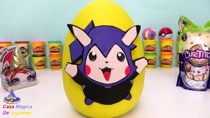 Huevo Sorpresa Gigante de Ravenchu Fusion del Detective Pikachu con Raven de Jovenes Titanes en Acción