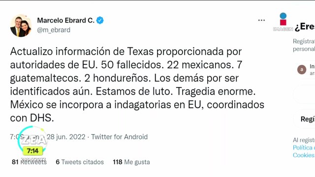 22 de los migrantes fallecidos en Texas, eran mexicanos: cancillería