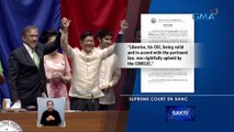 Mga petisyong humihiling na i-disqualify at kanselahin ang COC ni President-elect Bongbong Marcos, ibinasura ng Korte Suprema | Saksi