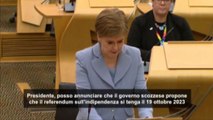 Sturgeon: il 19 ottobre 2023 referendum per indipendenza Scozia