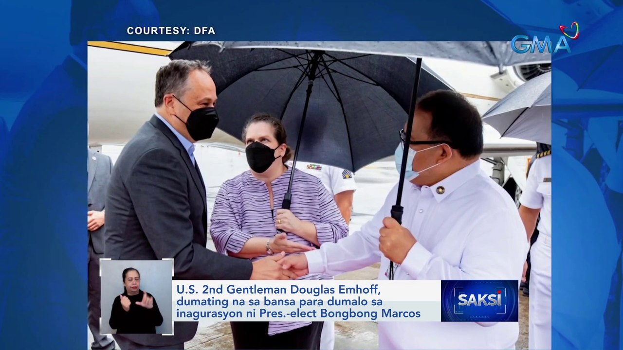 U.S. 2nd Gentleman Douglas Emhoff, dumating na sa bansa para dumalo sa inagurasyon ni Pres.-elect Bongbong Marcos | Saksi