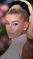 Hailey Bieber Paired Her Blue String Bikini with Dewy Summer Skin