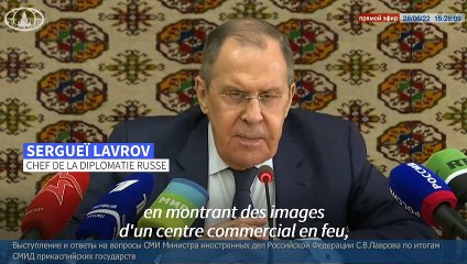 Lavrov affirme que le centre commercial de Krementchouk était "vide" lors de l'explosion
