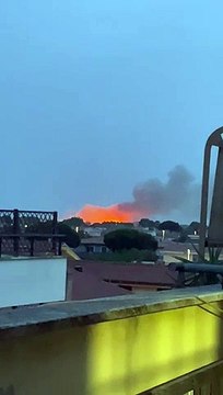 Ostia, vasto incendio nella zona dell’Idroscalo. IL ROGO VISTO DA FIUMICINO