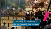 Jinete muere al ser aplastado por un toro durante jaripeo en Morelos