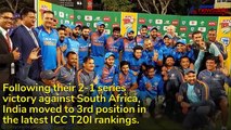 ICC T20 rankings: India move to 3rd position, Pakistan secure top