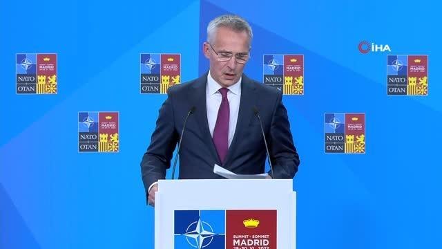NATO Genel Sekreteri Jens Stoltenberg, Türkiye, Finlandiya ve İsveç arasında imzalanan ortak momerandumun ardında yaptığı açıklamada, İsveç ve...