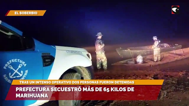 Prefectura secuestró más de 65 kilos de marihuana