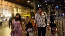 SUNNY LEONE RETURN TO MUMBAI WITH HER FAMILY SPOTTED AT AIRPORT