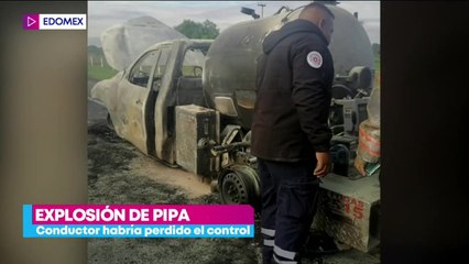 Explota pipa en Circuito Exterior Mexiquense