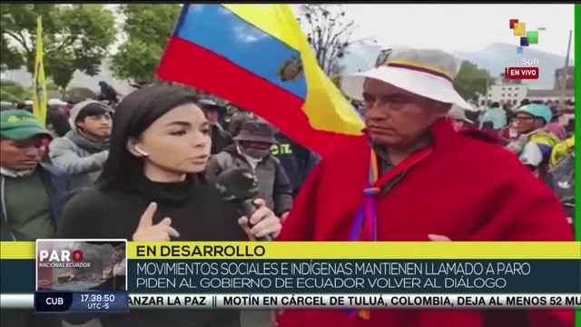 Miles de ecuatorianos se congregaron en el parque El Arbolito para escuchar declaración de la Conaie