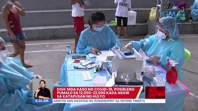 DOH: Mga kaso ng COVID-19 posibleng pumalo sa 12,000-22,000 kada araw sa katapusan ng Hulyo | UB