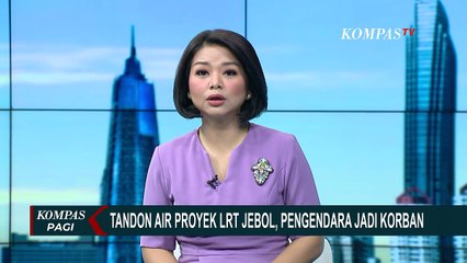 Tondon Air Proyek LRT Jabodebek Jebol! Sejumlah Pengendara Jadi Korban
