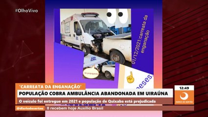 Vereador denuncia ambulância ‘sucateada’ em Uiraúna após 5 meses que foi entregue; prefeita nega