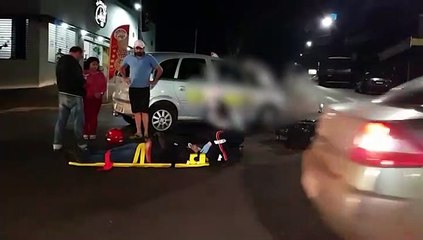 Motociclista fica ferido em colisão com carro no Bairro Brasília